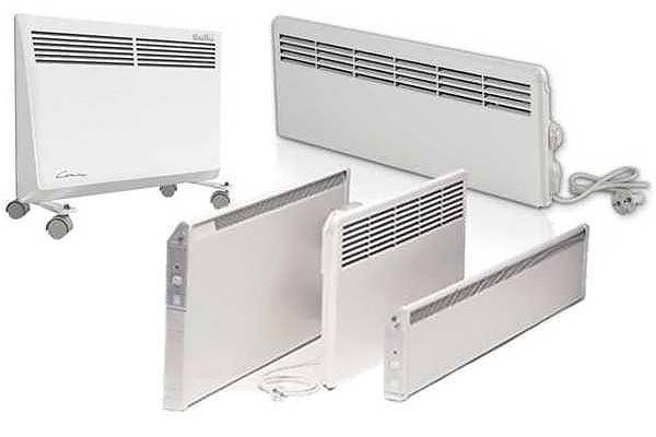 Varietà di tipi e dimensioni di convettori elettrici