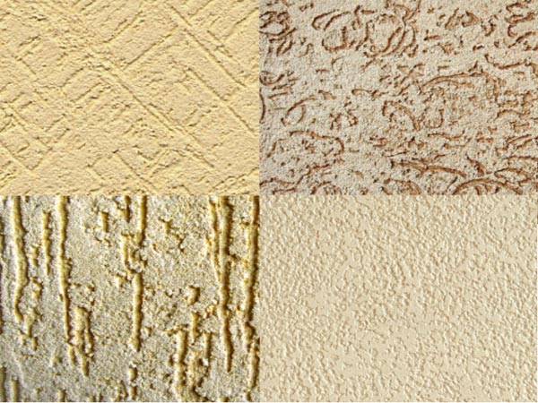 Surface textures that can be obtained with decorative plaster