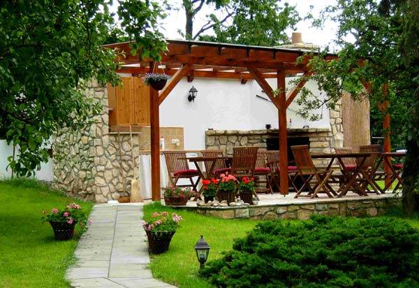 Gazebos with barbecue and oven