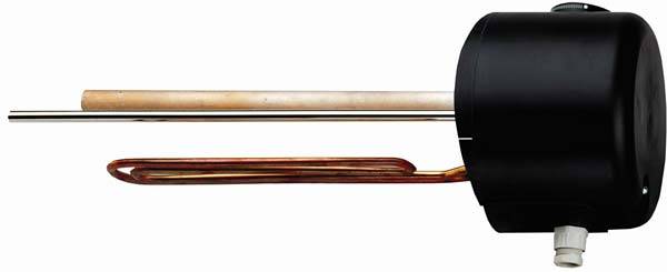 Heating element built into the boiler