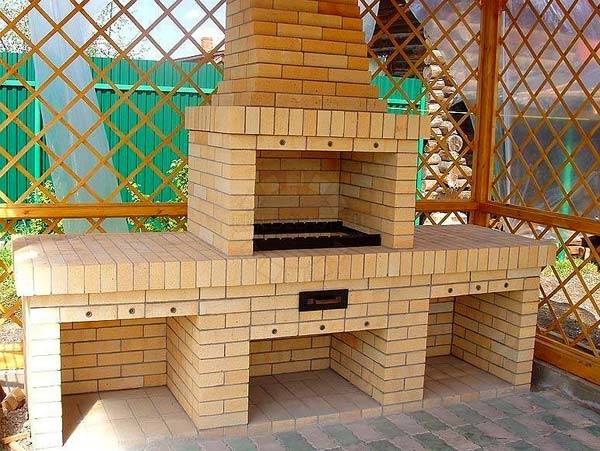 Closed oven in the gazebo