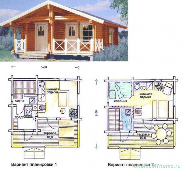 Opțiunea de amenajare cu un dormitor