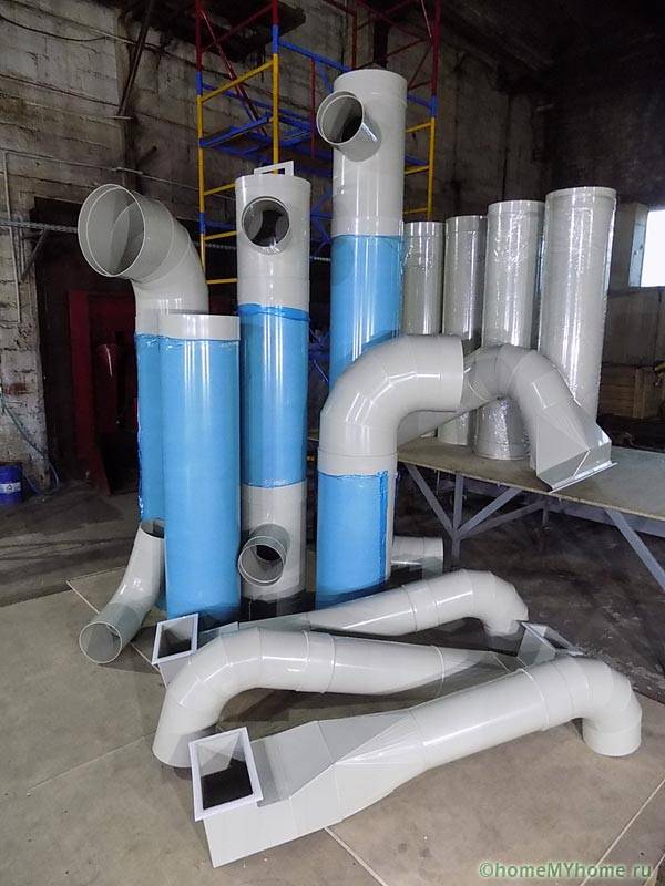 Dutos de ventilação fluoroplásticos