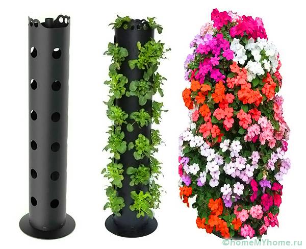 Κάθετο παρτέρι κατασκευασμένο από τελειώματα