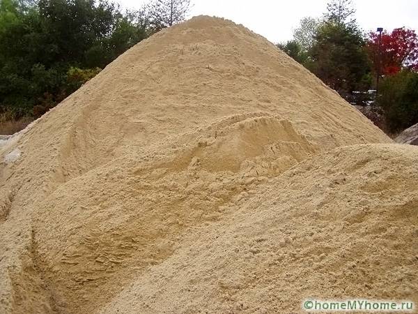 A certain type of sand is suitable for construction work