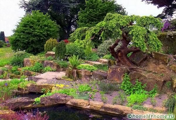 Rock composition is performed using natural hills