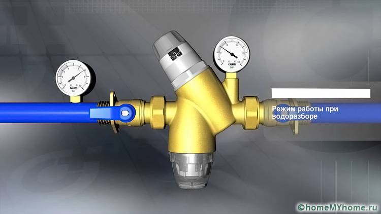 A special adjusting knob allows you to set the desired pressure value