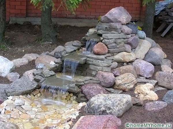 Cascading water can decorate any recreation area