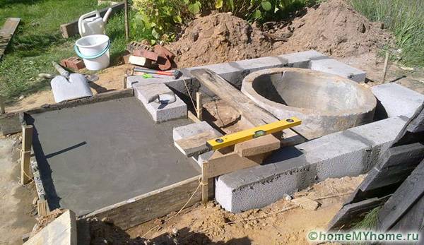 Dispozitiv Cesspool și fundație