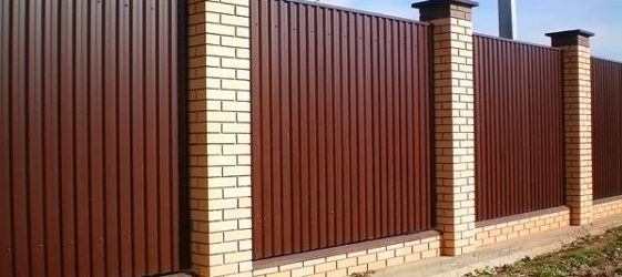 Clôture de bricolage à partir d'une feuille professionnelle: photo