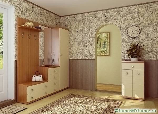 тапет за коридора и коридора: идеи за снимки