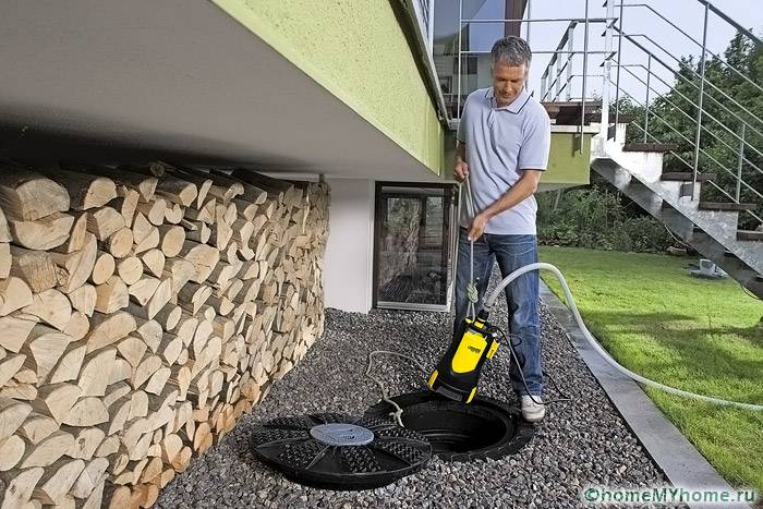 За почистване на дренажни кладенци може да се използва такава помпа