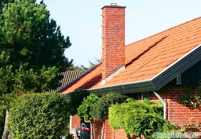 The brick chimney is particularly durable