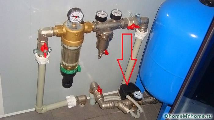 Wasserdruckschalter für die Pumpe einstellen