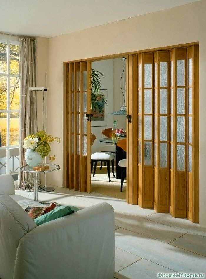 The accordion door is a universal element for any interior