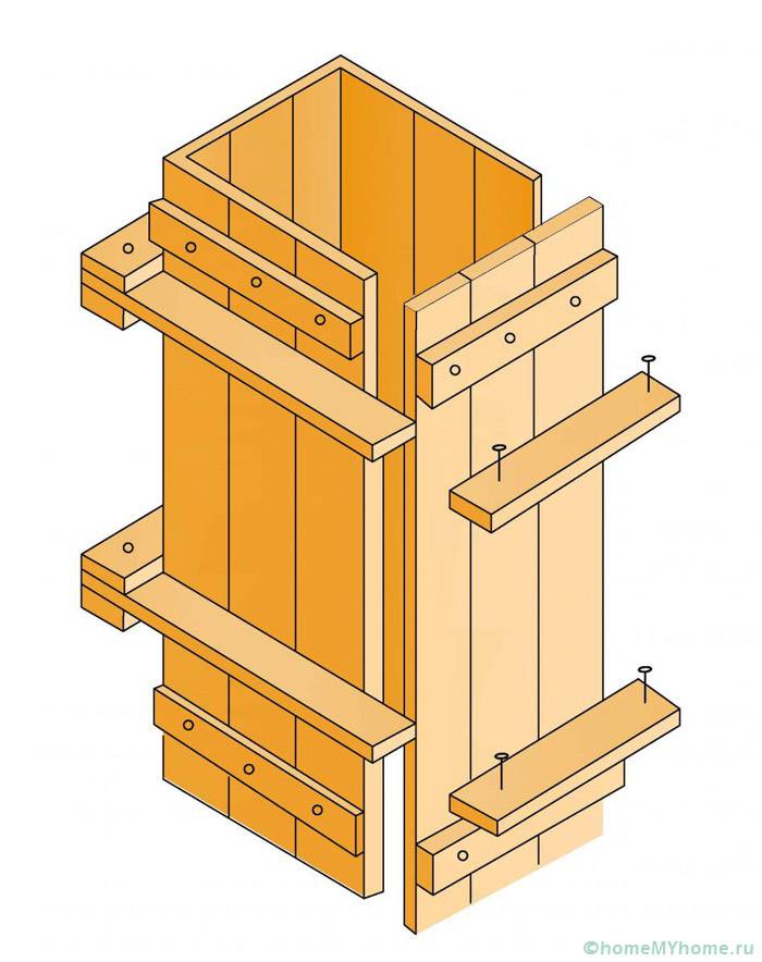Ván khuôn để sản xuất cột bê tông đứng tự do