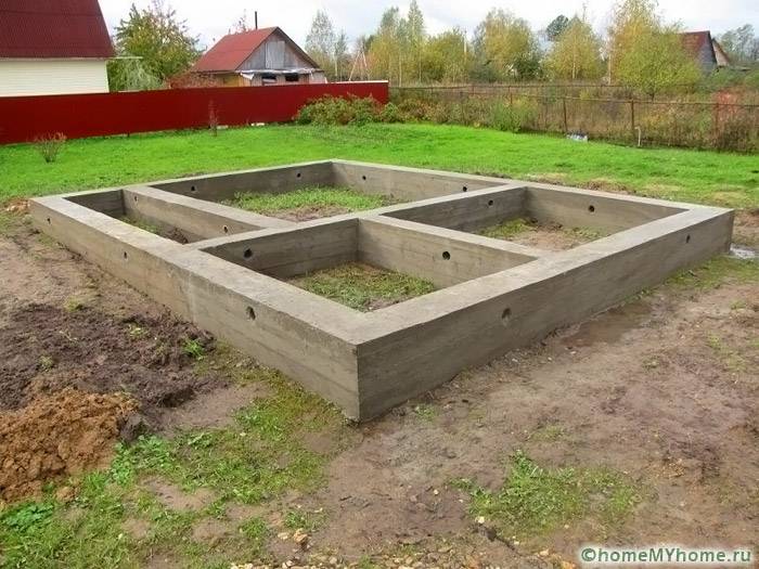 Dải móng cho một tòa nhà cỡ trung bình