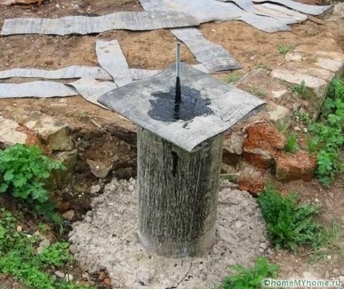 Chống thấm cho cọc đỡ bằng vật liệu lợp mái