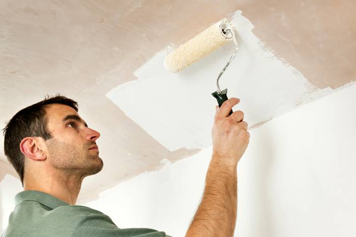 Puoi usare un rullo speciale per dipingere il soffitto