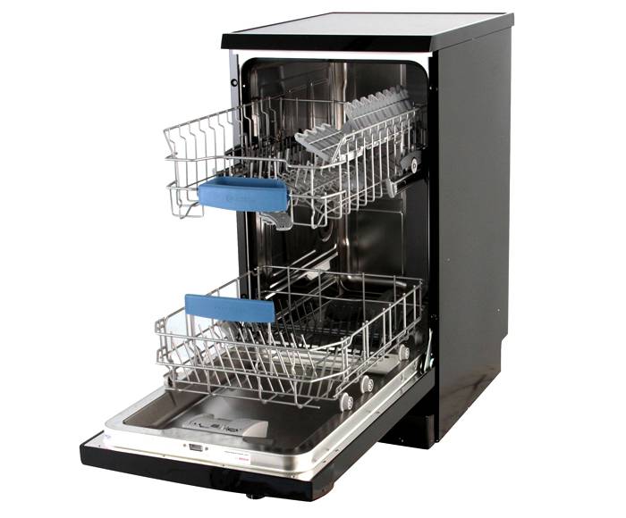 Mesin pencuci pinggan 45 cm terbina dalam: penilaian