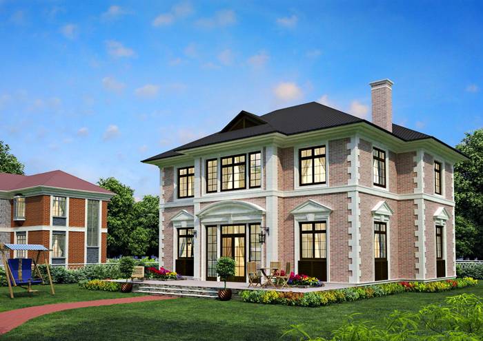 Classic facade in the English style