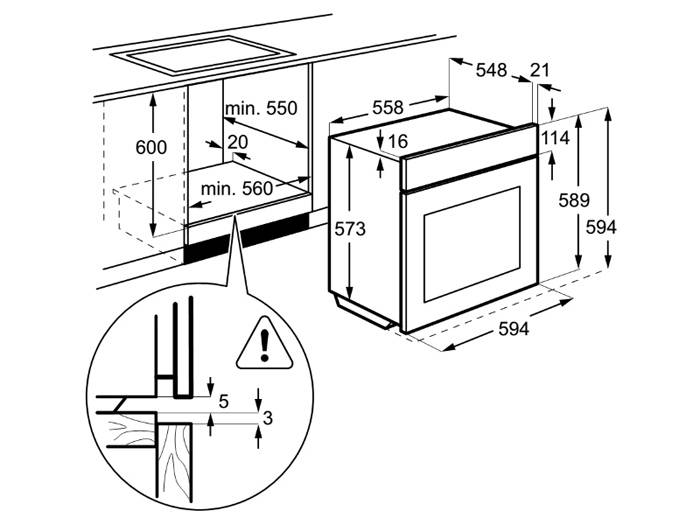 Когато инсталирате такива конструкции в комплект мебели, трябва внимателно да измерите всички размери