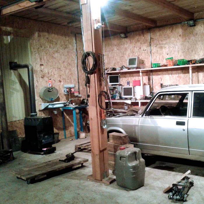 Verwarming door een kachel met de output van verbrandingsproducten naar de straat