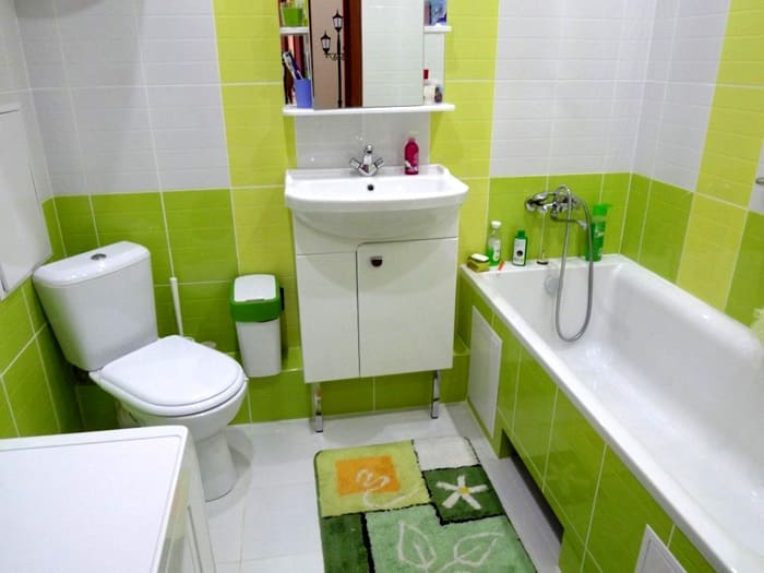 White plumbing is ideal for small spaces, especially with brighter colors