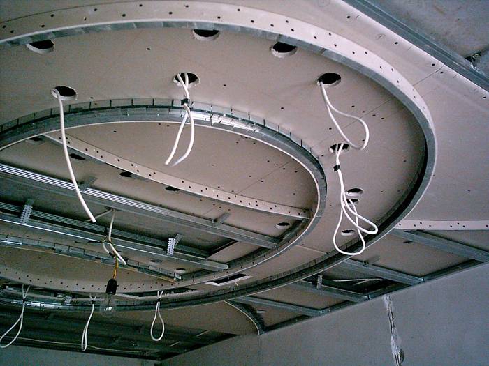 Hole option for fixtures in multi-level ceilings