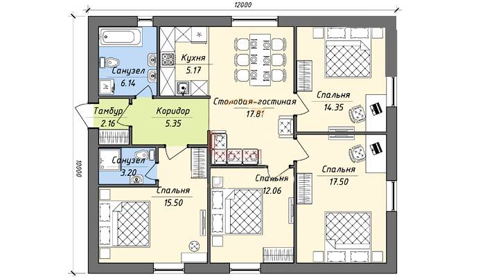 Reka bentuk rumah 10 hingga 12