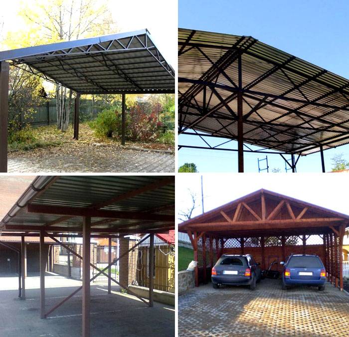 The photo shows that profiled sheets are suitable for the construction of large structures.