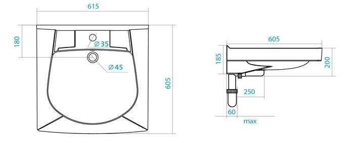 Το μέγεθος και το σχήμα των νεροχυτών πρέπει να συμμορφώνονται με αυτό το πρότυπο.
