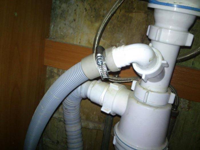 Ένα παράδειγμα λανθασμένης σύνδεσης του αγωγού με το σιφόνι
