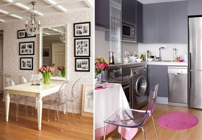 Plastic transparent chairs