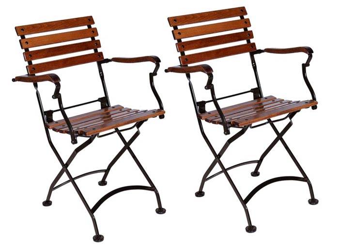 Folding chair with backrest to the kitchen