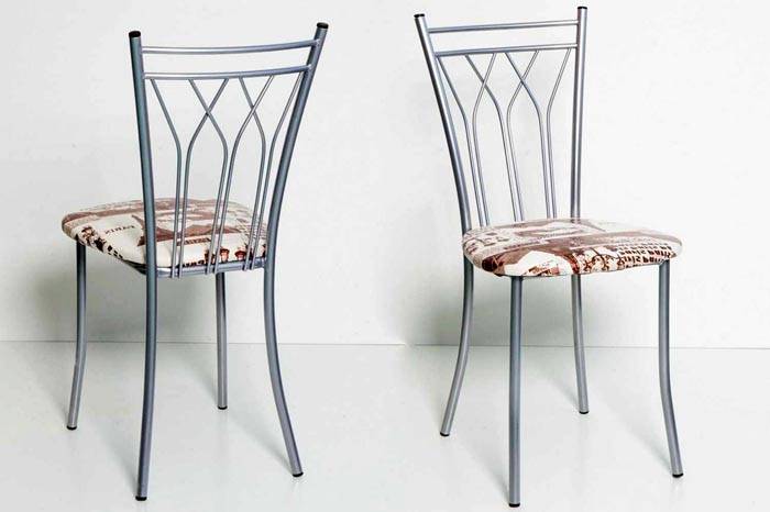 Chairs on a metal base