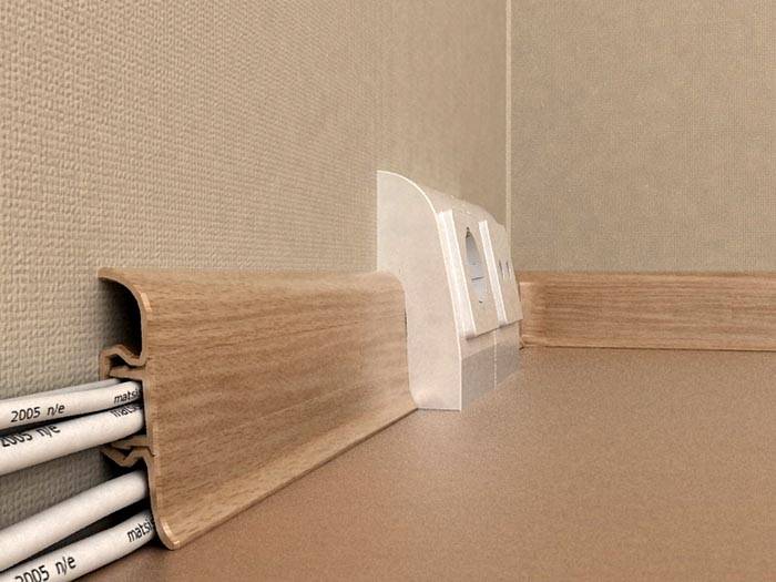 Struktur plastik popular, yang boleh kelihatan seperti papan skirting