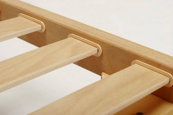 Ламеларната основа подобрява амортизационните характеристики, намалява натоварването на силовите елементи на мебелите