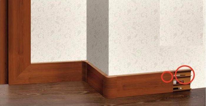 Menggunakan saluran kesan kayu dan bukannya tiang