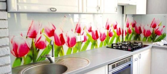 Grembiule in vetro per cucina: catalogo, foto