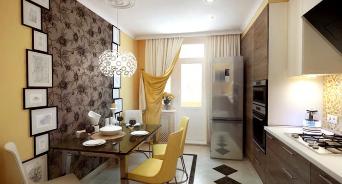 Yellow softens brown shades