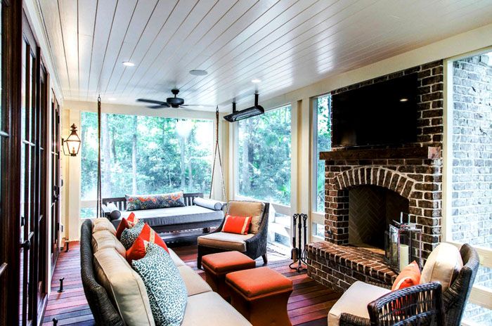 Дневна с камина