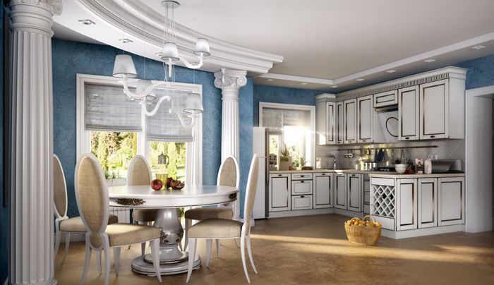 Küche im griechischen Stil