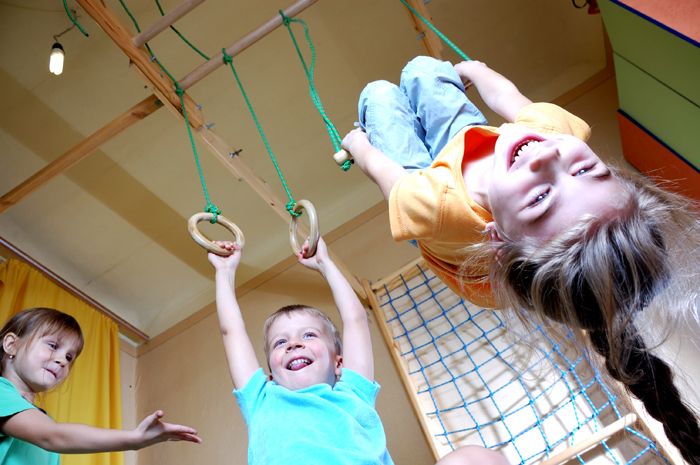Gymnastic rings are great for developing muscles