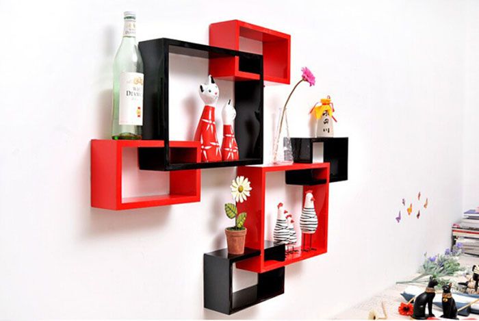 Regale, miteinander kombiniert