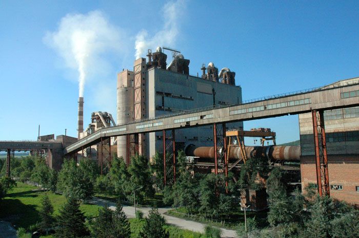 Zementwerk in Spassk-Dalny, Region Primorsky