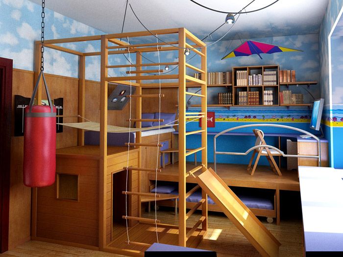 Many plastic and wooden structures are floor-standing