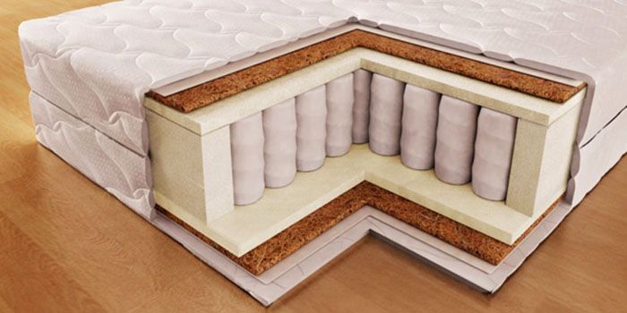 Di dalam tilam dengan mata air bebas kelihatan seperti ini