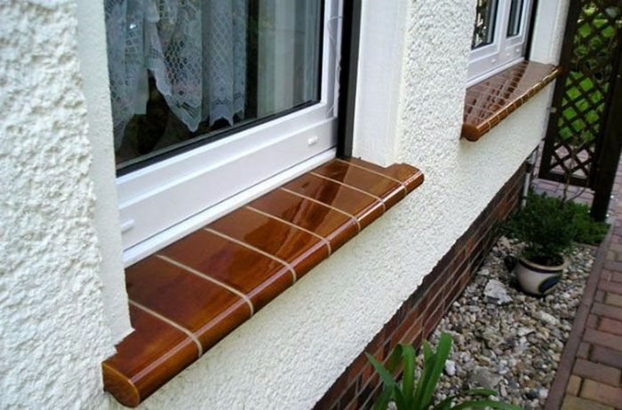 Revestimiento decorativo de poliéster para un alféizar de ventana galvanizado