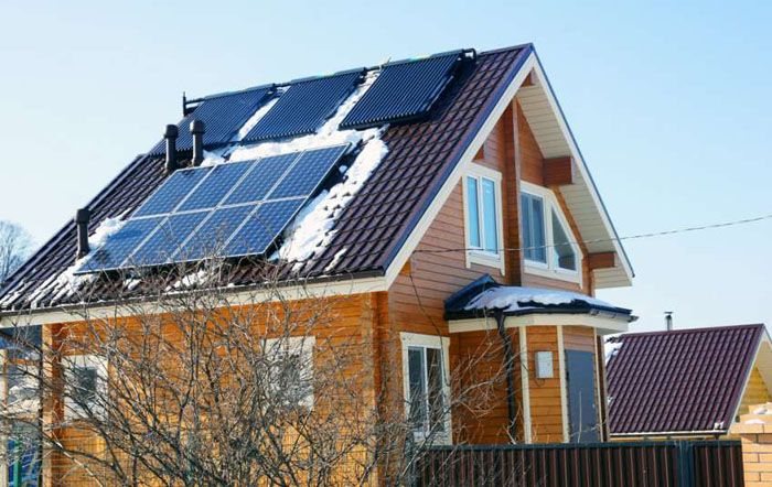 Solar panels and collectors can be placed side by side, thereby providing yourself with heat and electricity